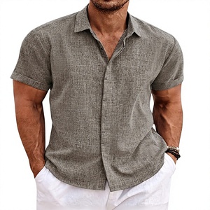Men's 100% French Linen Breathable Quick Dry Eco-Friendly Casual <b>Shirts</b> Short Sleeve Button <b>Shirt</b> Beach Summer Vacation Fashion - Product Image 4