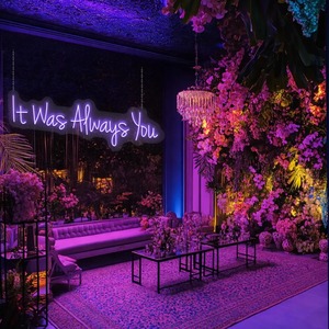 Letrero de Neón Personalizado para Boda, Decoración de Pared con la Frase 'Eras Siempre Tú, <span class=keywords><strong>Mejor</strong></span> Juntos' - Product Image 5