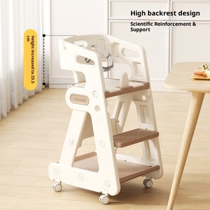 Silla de Comer y Estudiar Portátil de Plástico Multiusos Feelbaby con Almacenamiento y Ajustes para Mayores de 6 <span class=keywords><strong>Meses</strong></span> - Product Image 4