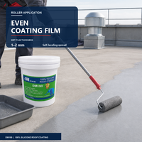 Membrane en caoutchouc silicone blanc, revêtement imperméable pour toiture par pulvérisation