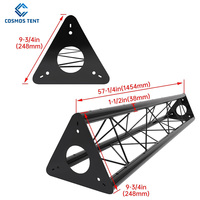 Système d'éclairage de stand de DJ mobile de 5 pieds, structure triangulaire avec boulons pour diffusion en direct et présentoirs