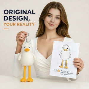 Cadeaux promotionnels de Noël : Porte-clés canard à longues pattes personnalisé, jouet en peluche personnalisé, jouet en peluche en gros, peluche OEM ODM avec logo - Product Image 1