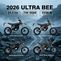 Moto électrique Surron Ultra Bee 74v 24.5kw noire 2026, moto tout-terrain électrique Sur Ron