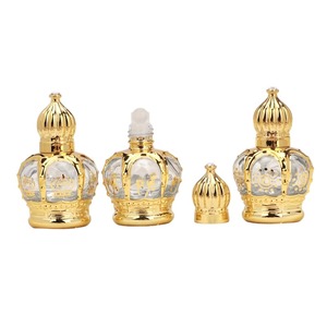 Phong Cách Cổ Điển 12Ml Vương Miện Thủy Tinh Lăn Chai Cao Cấp Cao Cấp Rỗng Nước Hoa Tinh Dầu Chai Mạ Điện Màn Hình In Ấn - Product Image 2