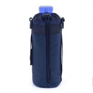 Custom Oxford Outdoor Water Bottle Cooler Holder Cycling Hiking Camping Water Bottle <b>Drawstring</b> <b>Pouch</b> with Handle - Product Image 1