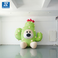 Modèle gonflable personnalisé de chien cactus de dessin animé, personnage de simulation pour la publicité en extérieur, les sites touristiques, les événements et la décoration paysagère