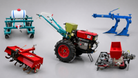 Motoculteur/Tracteur à conducteur marchant avec moteur diesel 12HP 13HP et prise de force - Machine agricole polyvalente pour le labour, le travail du sol et le transport
