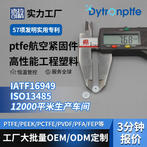 <b>Ptfe</b> Gasket Non Standard Size High Pressure Resistance Aerospace Application White Color Customized Sealing Parts - Product Image 1