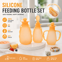 Nouveauté : Bouteille d'eau en silicone de qualité alimentaire sans BPA, sac de conservation du lait maternel réutilisable, pochettes souples en silicone pour aliments pour bébés