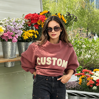 Sweat-shirt confortable à col montant pour femmes et adolescentes 2026 – Coupe oversize, court, à manches longues, ample, mode hiver