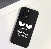 Nouvel Étui de Téléphone Antichoc en TPU Souple Imprimé « Ne Touchez Pas Mon Téléphone » pour iPhone 11 12 13 14 15 16 Pro Max 7 8