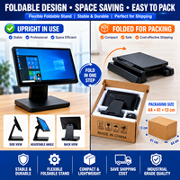 Terminal de point de vente pliable tout-en-un, directement de l'usine, avec système d'exploitation Windows, processeur I3/I5/I7, 16 Go de RAM, SSD 128 Go/256 Go/512 Go