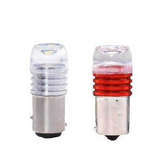 Ampoule de clignotant LED 12V Ba9s rouge transparente pour mise à niveau et rétrofit des feux de freinage de moto - Product Image 1