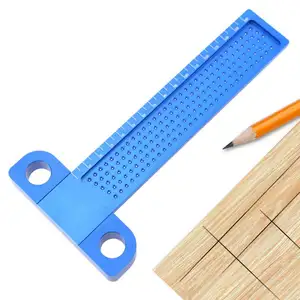 5 styles Woodworking ruler Alloy woodworking scriber t ruler 160mm Hole Position Cross Mark Gauge center line ruler Multi square