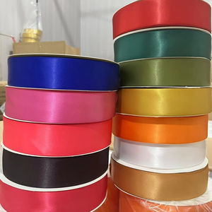 100 yard 4cm pita Satin wajah ganda 1 1/2 inci 100% poliester untuk desainer bunga dan pembuat pita - Product Image 1