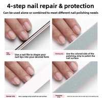 Outils de soin des ongles : Blocs de polissage exfoliants en éponge lavable double face en forme de tofu, sans grain abrasif