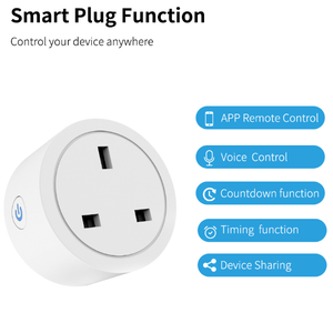 Prise intelligente WiFi Tuya 16A avec mesure de la consommation d'énergie, commande vocale AI pour opération à distance mobile, prise standard britannique - Product Image 2