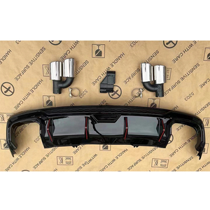 Kit de carrocería de coche estilo fibra de carbono versión s-line difusor de parachoques trasero con tubo de escape para Audi A4 S4 B9.5 estilo ABT 2020-2023 - Product Image 2