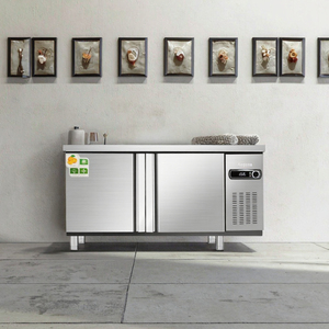 Commercial Counter <b>Fridge</b> Freezer 500L Double Doors Stainless Steel Adjustable Shelves & Digital Temperature Control 01 A++ Ener - Product Image 2