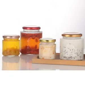 Wholesale Wide Mouth Glass Food Jars With Lids 5oz 7oz 9 Oz 12 Oz 16oz 500ml Clear Storage Round Jars For Food