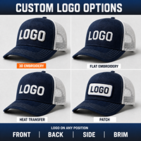 Gorra de béisbol tipo trucker de malla de 5 paneles CMAX de alta calidad con logotipo personalizado, bordado 3D, para deportes y actividades al aire libre.
