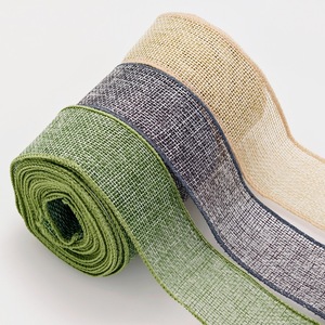 Natural Jute Woven Eco-Friendly Burlap <b>Ribbon</b> with Custom Pattern for Gift Wrapping and Wedding Decor - Product Image 4