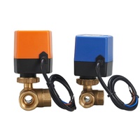 Vanne à boisseau sphérique en laiton Winvall 1/2'' 3/4'' 1'' électrique 3 voies pour le contrôle du débit d'eau PN20 avec actionneur motorisé WRA-6320