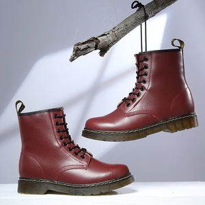 Bottes britanniques pour hommes, hauteur genou, en cuir véritable, grandes tailles 35-48, imperméables, chaussures d'hiver décontractées, chaussures de neige, chaussures d'extérieur, Heattech, fermeture éclair, rétro - Product Image 4