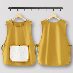 Chaleco con logotipo personalizado, impresión de logotipo personalizado, uniforme de barista, resistente a las manchas, para trabajo de catering femenino en la cocina. - Product Image 6