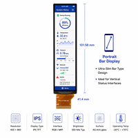 وحدة شاشة LCD من نوع TMK مقاس 3.99 بوصة بدقة 400×960 من نوع IPS مع إضاءة خلفية LED وواجهة RGB/MIPI وأنظمة مدمجة بسطوع 500 شمعة/متر مربع