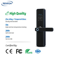Coffre-fort intelligent Tediton avec contrôle à distance Wi-Fi, serrure numérique sans clé à combinaison et empreinte digitale