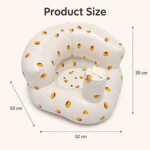 Siège <span class=keywords><strong>de</strong></span> sol gonflable pour bébé avec pompe à air intégrée, motif citrouille, portable, moderne, pour l'apprentissage <span class=keywords><strong>de</strong></span> la position assise et l'assistance à l'alimentation, pour chambre et extérieur - Product Image 4