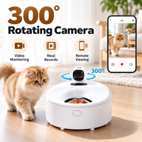 Distributeur de nourriture pour animaux de compagnie avec contrôle de la température par semi-conducteurs, refroidissement et chauffage, surveillance vidéo et enregistrement, certifié CE FCC RoHS, OEM ODM, pour chats et chiens