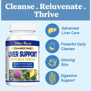 Cápsulas de Apoyo Hepático Winstown, Fáciles de Tragar, Suministro para 30 Días, Cápsulas de Limpieza Hepática, Cápsulas de Cardo Mariano para el Hígado - Product Image 4