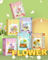 Fleur Bloc De Construction Brique Bouquet Éternel Modèle Assemblage En Plastique Plante Décoration Mini Plantes Succulentes Blocs De Construction