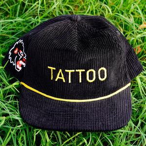 Casquettes en velours côtelé à visière plate avec cordon, personnalisées, 5 panneaux, non structurées, logo brodé - Product Image 4