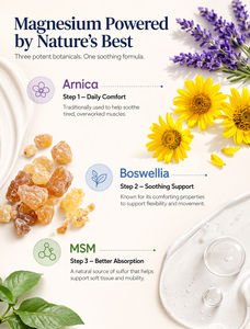 โลชั่นแมกนีเซียมผสมอาร์นิก้าและเอ็มเอสเอ็ม |   ครีมบำรุงผิวขาและเท้าสูตรเย็น |   มอยเจอร์ไรเซอร์เนื้อบางเบา ปลอดภัยสำหรับเด็ก - Product Image 5