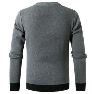 Maglione lavorato a maglia da uomo a metà collo alto e caldo mezzo <span class=keywords><strong>con</strong></span> cerniera alla moda maglione <span class=keywords><strong>con</strong></span> fondo Casual oversize - Product Image 3