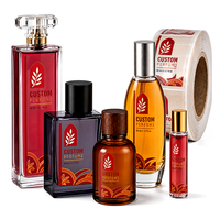 Étiquettes cosmétiques, étiquettes pour cadeaux de mariage, étiquettes pour flacons de parfum, étiquettes d'emballage en rouleau, film PET transparent, feuille d'or, autocollantes, en vrac