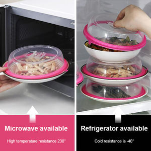 الغذاء الصف جديدة لحفظ شفافة رش لوحة فرن غطاء التدفئة لطخة واقية طبق الطعام سيليكون الميكروويف غطاء - Product Image 4