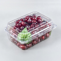 Groothandel 1000g PET Fruit Clamshell Verpakking 33g 36g 40g Opties Voedselcontainer 400st/CTN