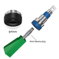Connecteur banane pour panneau d'alimentation avec isolation ABS et contact en cuivre de 4 mm