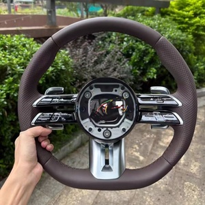 Nouveau volant en cuir pour Mercedes <span class=keywords><strong>AMG</strong></span> W204 W205 W213 W219 W222 A45 E63 Gle Gls <span class=keywords><strong>Amg</strong></span> Gt C63 E63 S63 G63 GT50 - Product Image 4