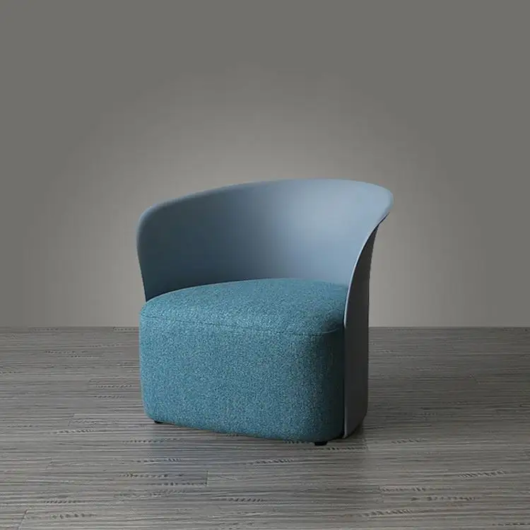 Diseño italiano, última tapicería de tela de carcasa de plástico, sofá individual, silla, muebles modernos, silla de salón para sala de estar