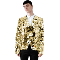 Miroir Veste Verre Homme Performance Costume Personnalisé Couleur Chanteurs Costume Coût Club Bar Danse Performance Porter Pour Dj Costume