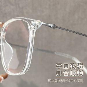 Monturas de gafas cuadradas transparentes Danyang para mujer 19320 ultraligeras TR90 con montura completa de plástico y lentes de plástico - Product Image 2