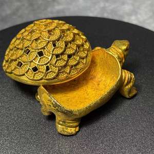 Estatueta de Tartaruga com Padrão de Moeda Dourada de Alta Qualidade, Símbolo da Sorte Chinês, Presente Cultural para Decoração de Casa e Coleção - Product Image 4