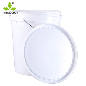 Seau à <span class=keywords><strong>peinture</strong></span> en plastique blanc PP 20L Contenant rond en plastique avec couvercle - Product Image 5