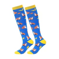Chaussettes de contention respirantes pour hommes, motif Animal, chat, mouton et léopard, haute qualité, pour la gymnastique