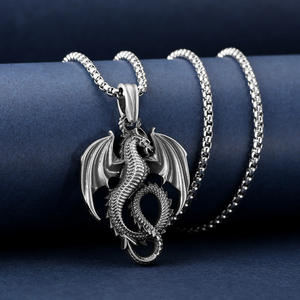 BOYI avrupa amerikan erkek tarzı Hip-hop kolye Punk hayvan ayı kolye paslanmaz çelik kazak zinciri moda kolye - Product Image 2